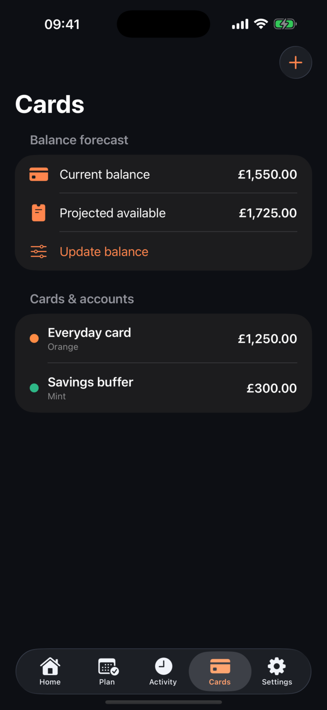 AuraSpend cards and accounts